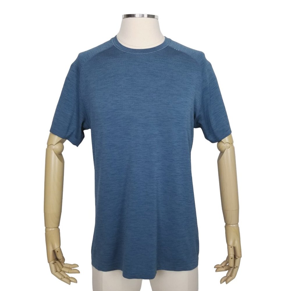 Lululemon Metal Vent Tech Short Sleeve Poseidon / Hawk Blue Sz Large